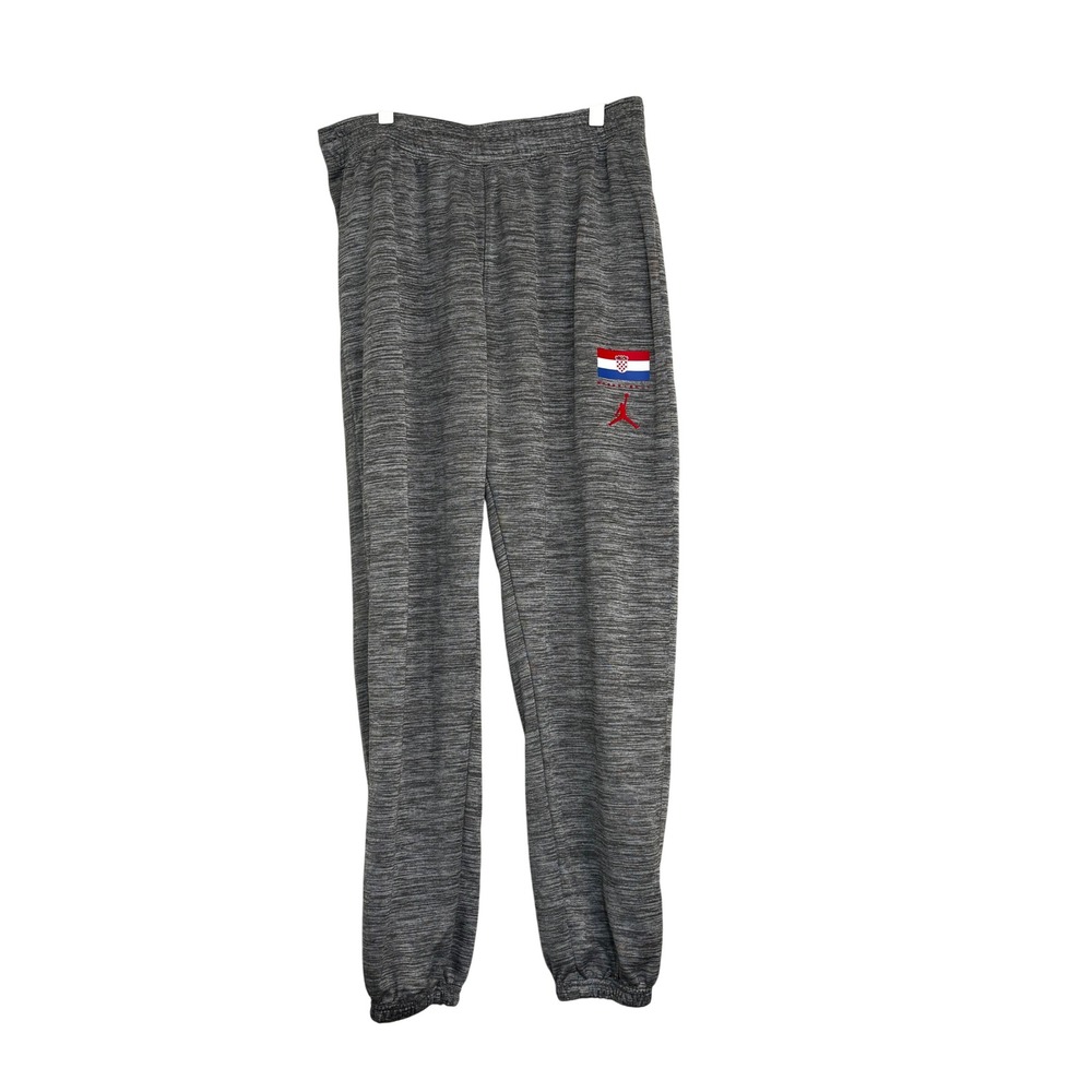 Jordan Croatia Basketball Grey Space Dye Joggers Mens Large CD4670-050 - Picture 11 of 12